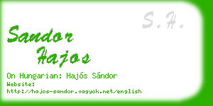sandor hajos business card