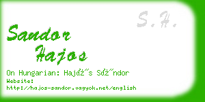 sandor hajos business card